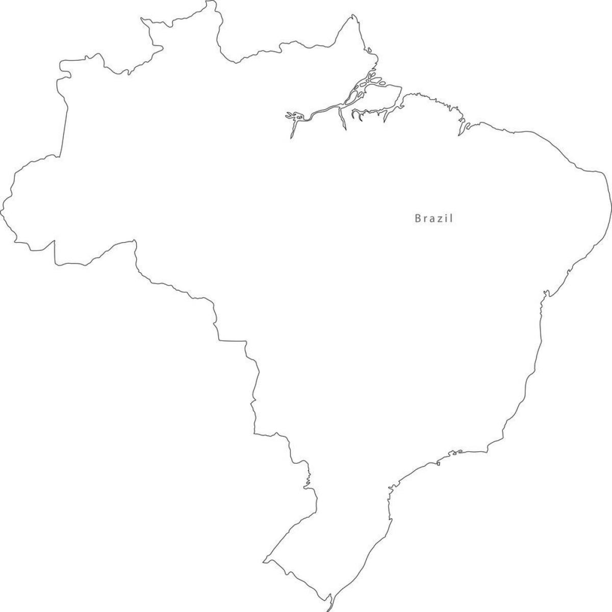 Mapa de los contornos de Brasil