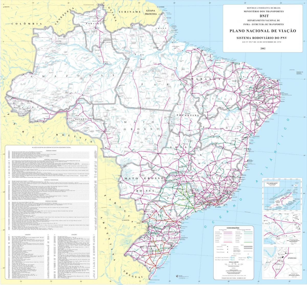 Mapa de conducción de Brasil