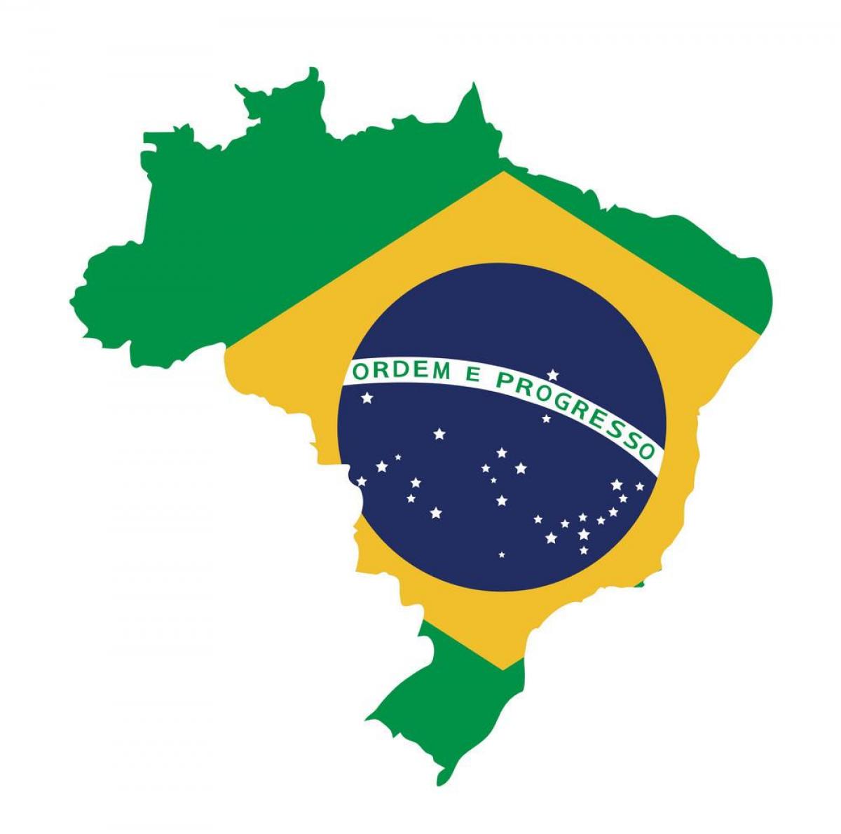 Mapa de la bandera de Brasil