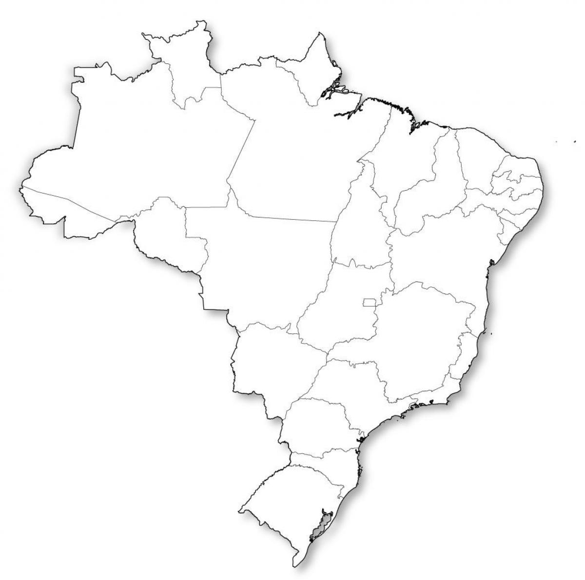 Mapa de Brasil vacío